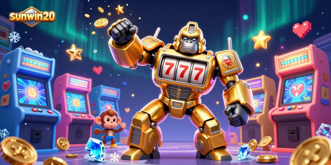 Unleash excitement with sunwin20 as a gorilla mech slams the jackpot at the casino!