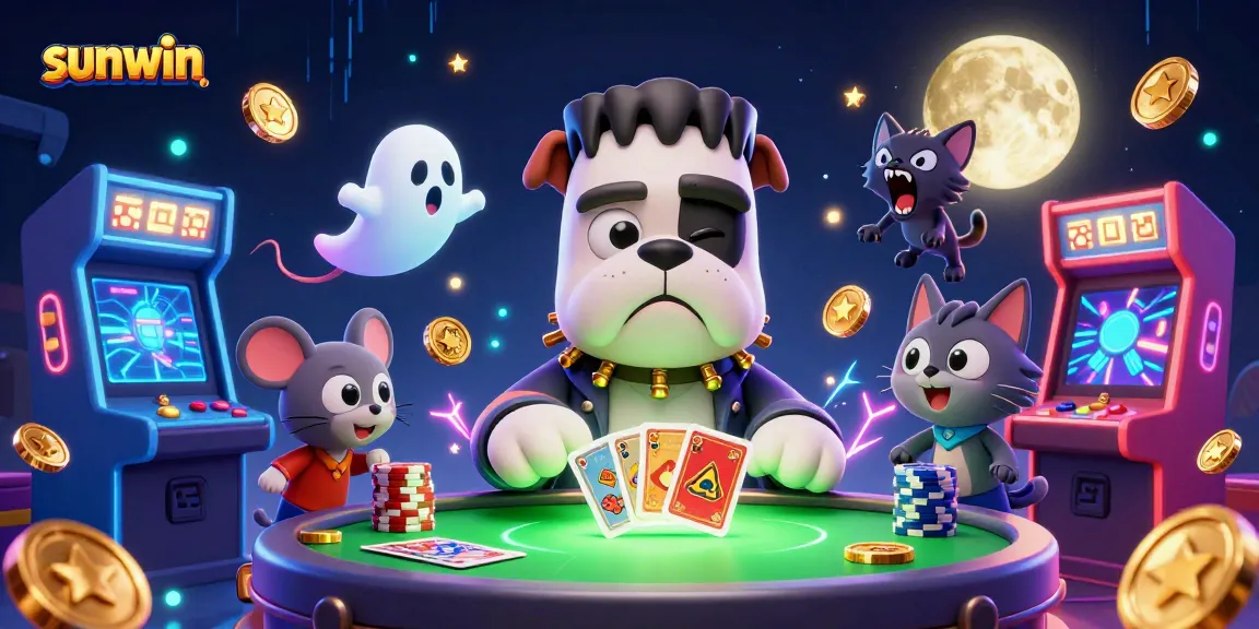 Engage with exciting games at Sunwin featuring mystical characters and vibrant casino elements.
